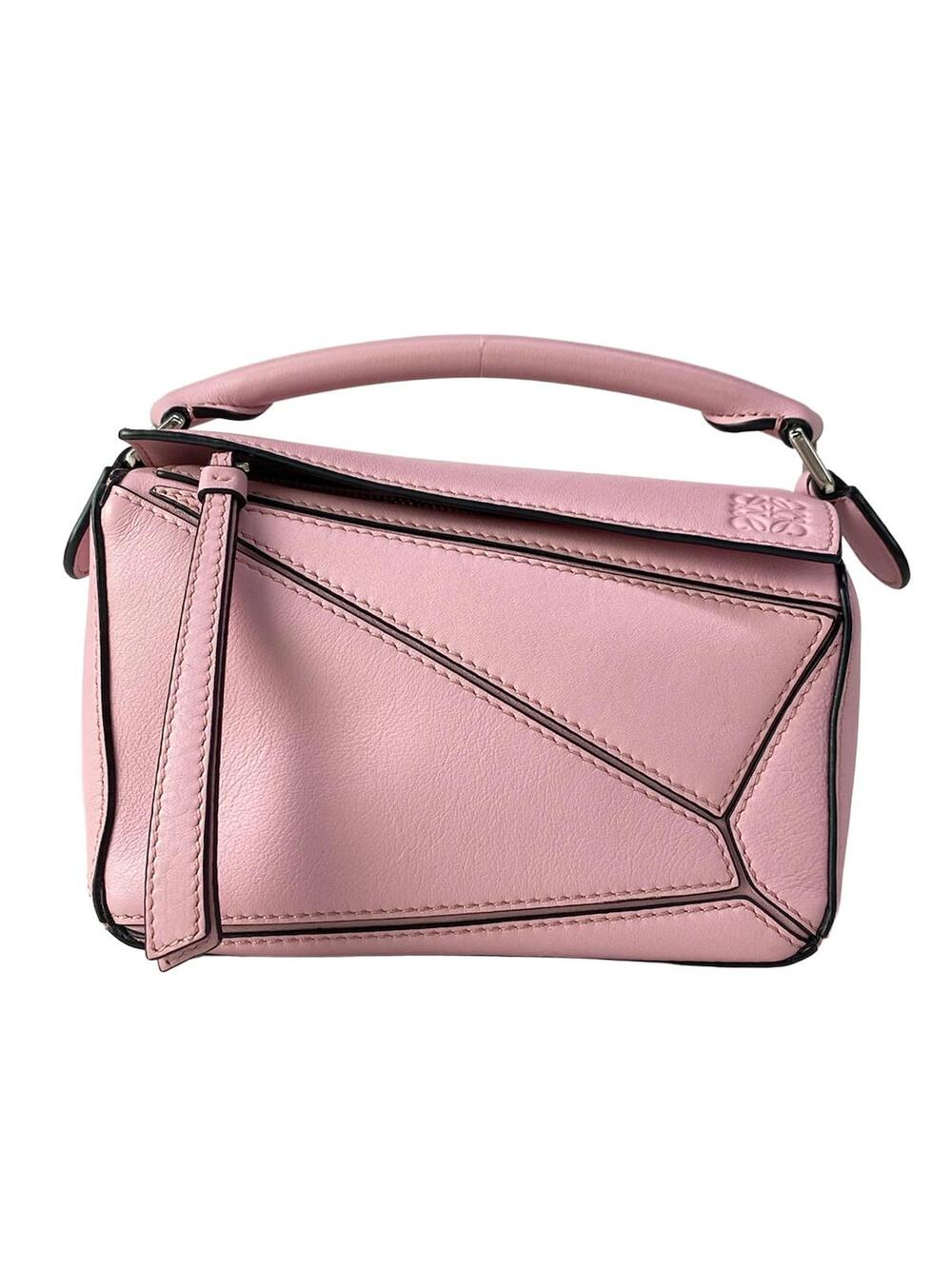 Loewe Puzzle Bag Mini Pink Classic Calf #278470L20B